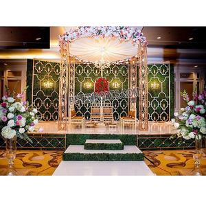 Mandap de Boda Metálico de Lujo con Luz de Velas, Mandap Metálico de Ensueño para Bodas, Decoración de Chuppah Metálica para Bodas Occidentales, Decoración de Chuppah Metálica para Bodas en Canadá - Product Image 1