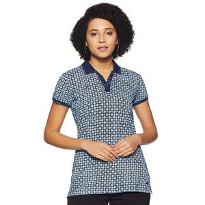 เสื้อนอกลำลองสำหรับผู้หญิงเสื้อโปโลระบายอากาศลายพื้น - Product Image 1