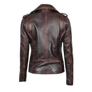 แจ็กเก็ตหนัง PU ของผู้หญิง2024ทำจากผ้าฝ้ายถักย้อมสีและระบายอากาศได้ไซส์ XL - Product Image 2