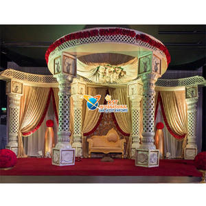 Pilares Jali de gran fibra para boda, Mandap DE BODA Maharani redondo, mandalas de ceremonia india, decoración de hogar - Product Image 1