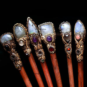 Hair Stick Wax <b>Gel</b> Polymer Clay Earrings Cutters 3pcs / Set Crystal <b>Candle</b> Stick Holders Coff Stand Natural Stone Bead Lapis Pin - Product Image 6