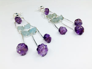 Sterling Silver 925 Custom made Supplier Wholesaler Handmade Unisex Woman Low MOQ Cheap Unique Elegant Natural Gemstone Earrings - Product Image 2