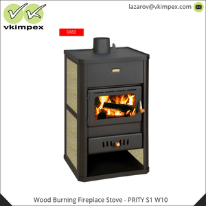 Cheminée à bois sur pied de 85 kg, poêle à haute efficacité, dimensions 490x460x830mm - Product Image 4