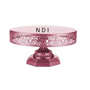 ขาตั้งเค้กโลหะทรงกลมสีชมพูสำหรับงานแต่งงาน งานฉลองครบรอบ โรงแรม - Product Image 2