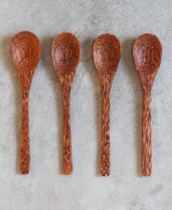 Utensilios de cocina de madera, cuchara de coco, juegos de vajilla de bambú, cubiertos de bambú en 2021 - Product Image 3