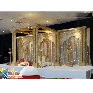 El mejor diseño Royal Mandap para bodas asiáticas Decoración de bodas del sur de Asia con material de fibra duradero disponible para la venta - Product Image 1