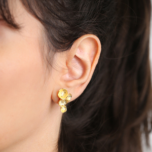 Pendientes Vintage Plateados en Oro de 22k, Joyería Turca Hecha a Mano al por Mayor en Plata de Ley 925 - Product Image 3