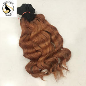 Extensions de cheveux vierges vietnamiens, Extensions de cheveux naturels, cuticules façonnées, avec Closure, ombré 1b/30, nouveau produit, - Product Image 1