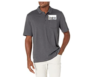 Polo à poche pour hommes, maillot de corps à coupe étroite, 60% coton, Polyester, bouton importé, Machine à laver, 40% pièces - Product Image 4