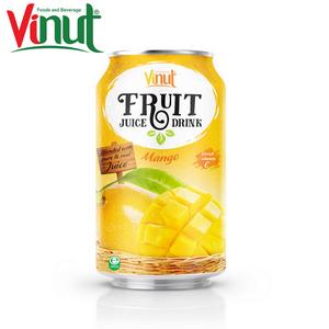 Boîte de 300ml (étamé) goût original jus de mangue étiquette blanche logo personnalisé formulation personnalisée ISO HALAL HACCP certifié - Product Image 1