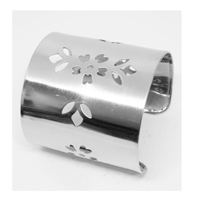 Bracelet Chunky Embossé Tendance en Or Poli et Argent Brillant Non-Allergène 3mm Oregon 2025 – Collection Noël - Product Image 1