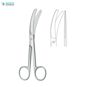 Tijeras de cordel Umbilical, recto/curvo, 13cm, instrumentos ginnaecológicos - Product Image 3