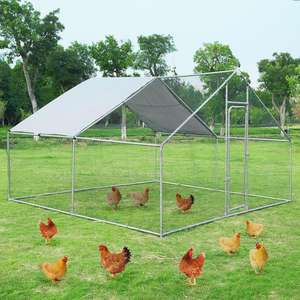 Gallinero Extra grande <span class=keywords><strong>de</strong></span> Metal, jaula para pollo, conejillo <span class=keywords><strong>de</strong></span> indias, 3x4m, nuevo - Product Image 1