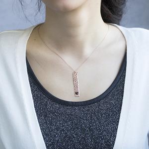 Martillado Vertical delgada barra colgante turco de la joyería de la plata esterlina 925 al por mayor - Product Image 2