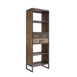 Estante/armario Industrial y vintage indio, mango sólido antiguo, madera y hierro, metal, varios niveles - Product Image 4