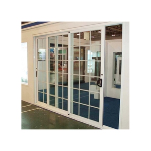 Innen glas Rahmenlose Doppels cheibe Patio Badezimmer Schiebe-PVC-Profil Tür Badezimmer Multi Panel <span class=keywords><strong>4</strong></span> Schiebetüren - Product Image 3