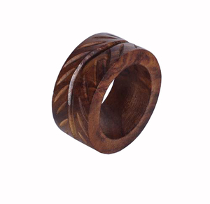 Anneau de serviette en bois naturel pour décoration de TABLE de mariage - Product Image 3