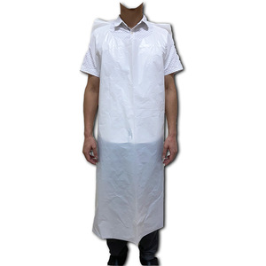 Delantal de Plástico PE Desechable, Delantal Blanco de Plástico Impermeable de Buena Calidad para Cocina, Medicina, Limpieza y Manipulación de Alimentos - Product Image 2