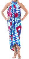 Último diseño Tie DYE Pareo Beach Dress 100% Rayon Sarong Bikini Traje de baño Coverup para mujeres Adultos Natación Bikini Support OEM