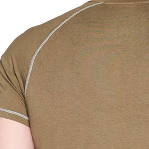 OEM últimos diseños de alta calidad de los hombres camisetas de algodón con logotipo personalizado gimnasio Fitness Color sólido manga corta verano hombre Camiseta - Product Image 6