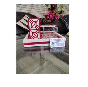 Ensemble cadeau de décoration pour la maison Bakhoor incrusté de nacre de luxe pour l'Aïd Ramadan incrustation de bois et de résine personnalisée pour parfum bureau à domicile - Product Image 1