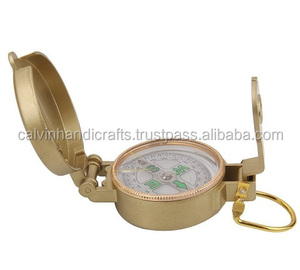 Boussole de poche à bouton-poussoir fait à la main ingénieur générique boussole directionnelle flèche nord cadran flottant métal Calvin artisanat - Product Image 4