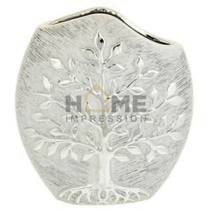 Florero Chapado en Plata Fundida de Aluminio, Jarrón de Metal de Diseño Elegante, Colección Artesanal Hecha a Mano India para Decoración del Hogar - Product Image 5