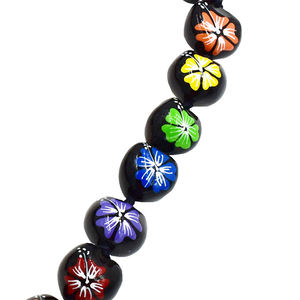 Gioielli Hawaiian Kukui dado Collana in Ibisco Dipinto A Mano Logo Della Spiaggia Del Fiore di Modo di Stile Accessori Per Le Donne - Product Image 6