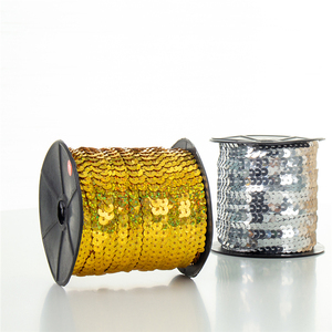 Bán buôn 6mm 100 bãi đa màu sắc ruban Brillant sáng bóng spangle phẳng Sequins Ribbon CuộN Pet paillette <span class=keywords><strong>TRIM</strong></span> Spool - Product Image 4