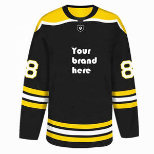 Uniformes de hockey sobre hielo de universidad, alta calidad, personalizados, doble cara, sublimación completa, parches de goma, 100% poly team, jerseys de hockey - Product Image 1