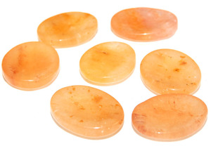 De fluorita te preocupes Oval piedra de ágata Natural | Cuarzo de oro te preocupes piedra - Product Image 2