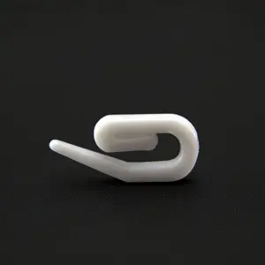 Home Decoration Curtain Accessory Small Adjustable White Curtain Hooks Plastic