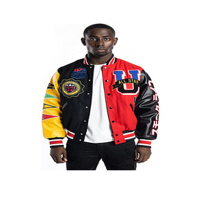 Veste de Baseball pour hommes, tunique d'hiver sur mesure avec des patchs en chenille, vente en gros, collection - Product Image 1