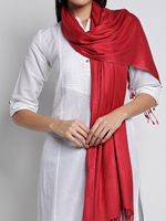 Écharpe en viscose rouge pour femmes, excellente écharpe en pashmina unie, douce et lisse, longueur moyenne pour la saison de printemps