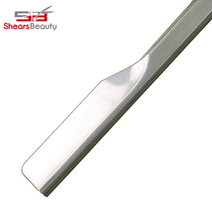 Maquinilla de afeitar recta de sándalo y acero inoxidable con etiqueta privada dorada para barberos - Product Image 2