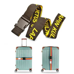 批发定制标志弹性可调节聚酯手提箱皮带行李箱带带分离皮带夹