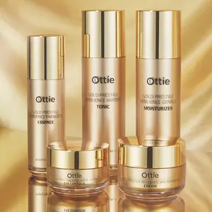 Ottie Gold Prestige Resiliência Skincare Conjunto Toner Creme hidratante coreano Limpador com Ceramidas e Óleo para Rosto OEM OBM