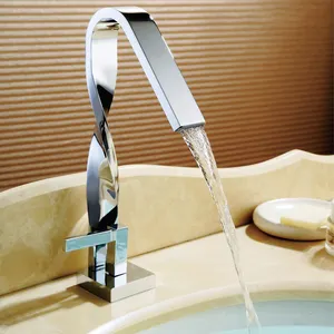 Dokunun ev moda tasarım havza musluk pirinç tek kolu sıcak soğuk havzası lavabo bataryası banyo lavabo musluk 201V