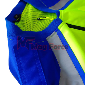 Gilet de sécurité réfléchissant haute visibilité fabriqué en usine, veste sans manches à fermeture éclair intégrale avec poches pour adultes - Product Image 5