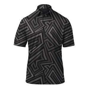 Camiseta negra de cuello polo para niños, diseño personalizado premium OEM, estilo casual con estampado gráfico. - Product Image 1