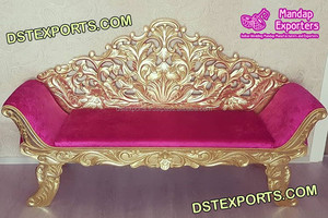 Conjunto de Sofás para Bodas Indias Estilo Bollywood, el Mejor Conjunto de Sofás Chaise para Recepciones de Boda, Sofá/Chaise Tallado a Mano de Última Moda, Australia - Product Image 2