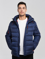 Duvet de canard hommes marque hiver chaud manteaux hommes épais ultra-léger décontracté à capuche Parkas hommes mode coton doublé vestes en gros
