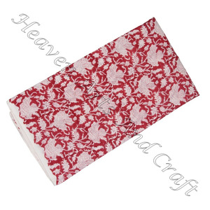 Tissu en coton imprimé bloc Inde Fabriqué Élégance 5 Yard Tissu de course Bloc à la main Imprimé 100% Tissu en voile de coton doux par cour - Product Image 1