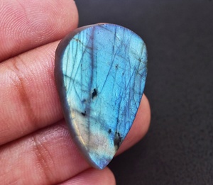 Cabochon en Labradorite druse, pierre précieuse naturelle multi-flash, 1 pièce, pour collier - Product Image 3