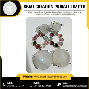 Pendiente de piedras preciosas de Plata de Ley 925 de último diseño para regalo o fiesta para niños - Product Image 4