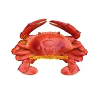 En gros Réaliste Fiber De Verre D'éclairage Sculpture De Crabe