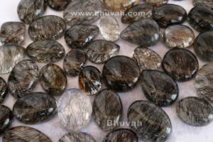 อัญมณีหินขัดผิวหยาบสีดำ,หินอัญมณีหลากสีคุณภาพสูง - Product Image 2