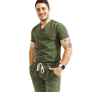Men&#39;s Newstyle Long Sleeve Jogger Sets Uniform Uniform Scrub Suit Customized Medical Uniforms