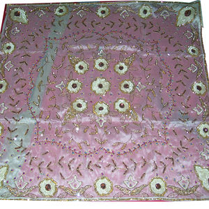 Hand Embroidery Organza Tissue <b>Table</b> <b>Cover</b> - Product Image 1