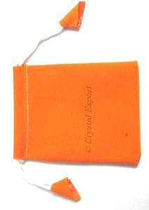 Orange <b>Velvet</b> Recyclable Gift <b>Bag</b> for Jewelry Stone Shop for Low Price Elegant Packaging - Product Image 2